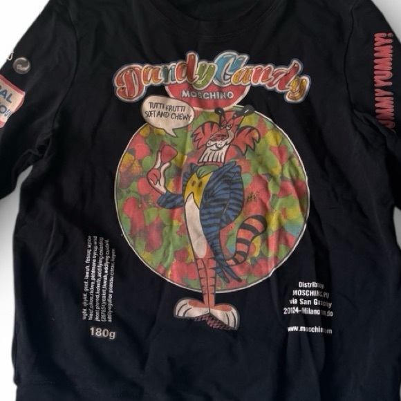 Moschino DandyCandy Sweatshirt Graphic Tiger Animal Print Pullover Sweater Black - Picture 9 of 16